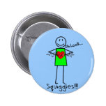 Cardiac Nurse Gifts Stick Person Design V-Fib Pinback Buttons