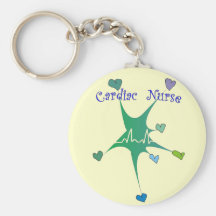 Cardiac Nurse Spiked Hearts QRS pattern Key Chains