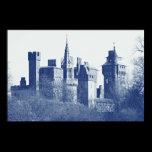 Cardiff Castle (Digital Cyanotype) posters