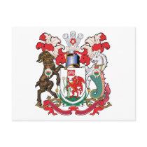Cardiff Coat of Arms postcards by FlagTshirts Cardiff Coat of Arms postcards