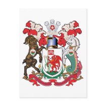 Cardiff Coat of Arms postcards by FlagTshirts Cardiff Coat of Arms postcards