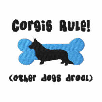 Cardigan Corgis Rule Embroidered Shirt (Polo) embroidered shirts by MenagerieMayhem Cardigan Corgis Rule Embroidered Shirt (Polo) embroidered shirts