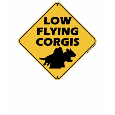 Cardigan - Low Flying Corgis T-Shirt by MenagerieMayhem