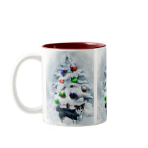 Cardigan Welsh Corgi Christmas mugs