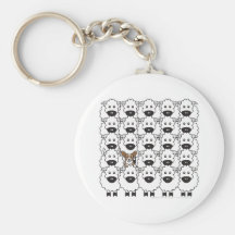 Cardigan Welsh Corgi in the Sheep Keychain