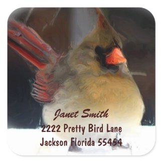 Cardinal Address Sticker sticker