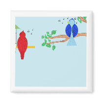 Cardinal and Bluebird magnets