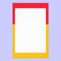 Cardinal and Golden Yellow Border Stationery stationery