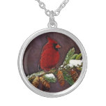 Cardinal and Pinecones Necklaces
