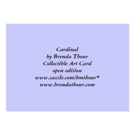 Cardinal ArtCard Business Card Template (back side)