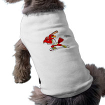 Cardinal Baseball Player Pet T-shirt