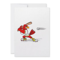 Cardinal Baseball Player Custom Invites
