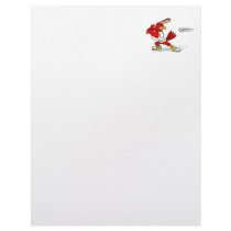Cardinal Baseball Player Letterhead Template