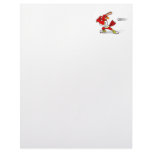 Cardinal Baseball Player Letterhead Template