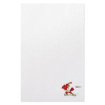 Cardinal Baseball Player Customized Stationery
