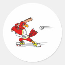 Cardinal Baseball Player Sticker