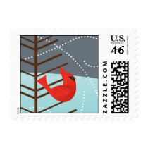 Cardinal Christmas Stamp by twunschl Cardinal Christmas Stamp