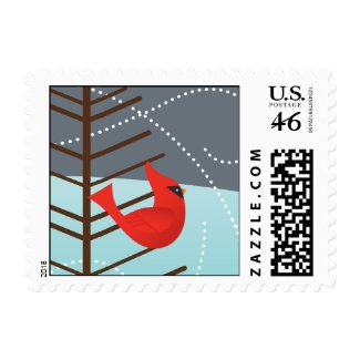 Cardinal Christmas Stamp stamp