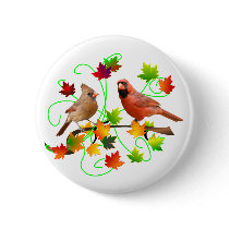 Cardinal Couple Button