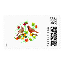 Cardinal Couple Postage Stamps