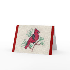 Cardinal Cross Stitch card