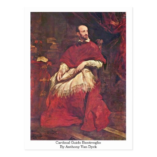 Cardinal Guido Bentivoglio By Anthony Van Dyck Postcard Zazzle