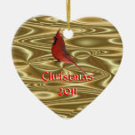 Cardinal heart ornament-customize