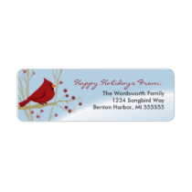 Cardinal Holiday Return Address Labels