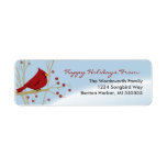 Cardinal Holiday Return Address Labels