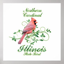 Cardinal Illinois State Bird Print