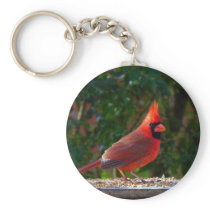 Cardinal in Sunlight keychains