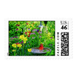 Cardinal in the Rain Stamp