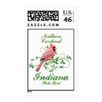 Cardinal Indiana State Bird postage