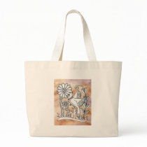 Cardinal, Mexican Bark Style Tote Bag