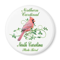 Cardinal North Carolina State Bird Magnets