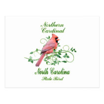 Cardinal North Carolina State Bird postcards