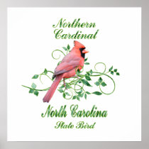 Cardinal North Carolina State Bird Posters