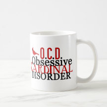 Cardinal Obsessed Coffee Mugs