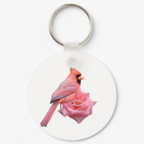 Cardinal on Rose keychains