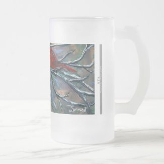 "Cardinal on the Elk" Frosted Tall Mug