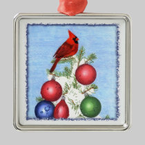 Cardinal Ornament Premium Square ornaments