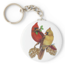 Cardinal Pair Key Chains