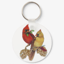 Cardinal Pair keychains