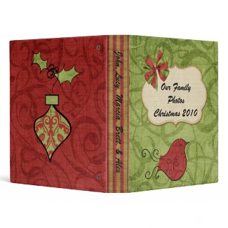 Cardinal Personalized Christmas 2010 Binder binder