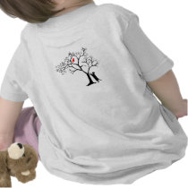 Cardinal Red Bird in Snowy Winter Tree & Cat t-shirts