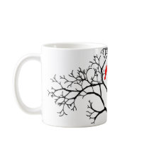 Cardinal Red Bird in Snowy Winter Tree Coffee Mug