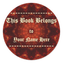 Cardinal Red Bookplate stickers by CharmaineZoe Cardinal Red Bookplate stickers