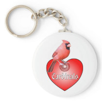 Cardinal Red Heart keychains