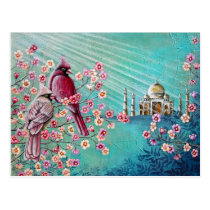 Cardinal Taj Mahal Postcard postcards