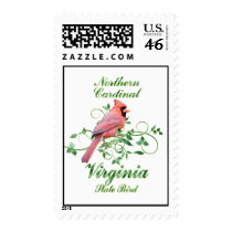 Cardinal Virginia State Bird postage